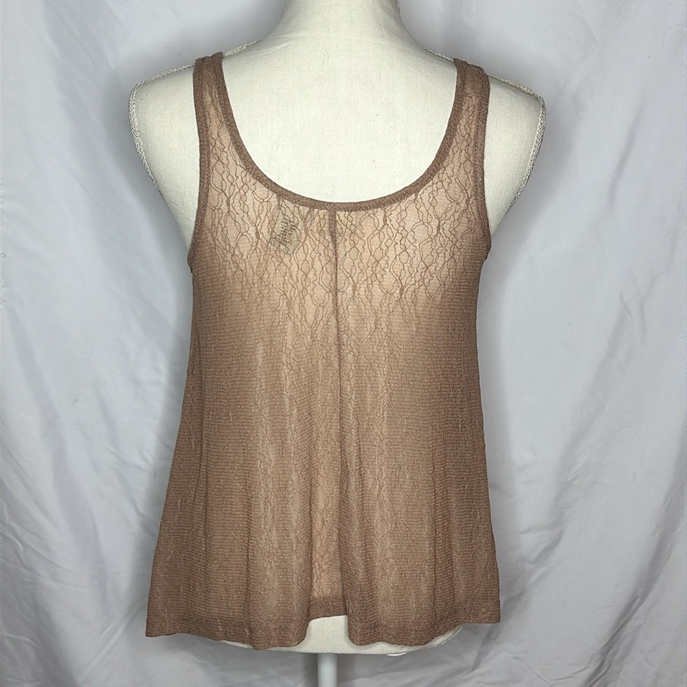 Daytrip Nude Pink/Black Lace Layering Tank - Picture 4 of 6